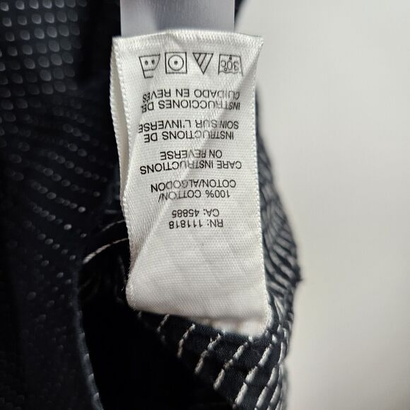 Michael Kors Mens XL Dress Shirt Black White Dot Button Up Long Sleeve - Picture 14 of 16